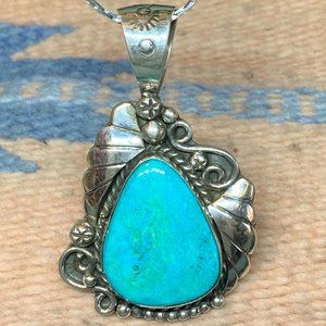 Sleeping Beauty Turquoise Pendant #3472